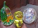 Murano and artglass paperweight collection