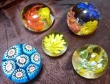 Murano and artglass paperweight collection