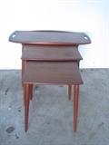 Danish Teak Nesting Tables Excellent Mid Century from the Mobler Factory