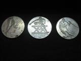 3 Rare Franklin Mint 1972 Munich Olympic Sterling Silver Commemorative Medals