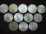 12 Peace Dollars various dates
