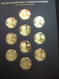 The Ten Greatest Men of American Business Proof Coins From Franklin Mint 1971 24 Gold Plate on Sterling Silver 8.3 Troy Ounces