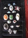 Lot of Sterling Silver Rings 