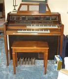 Baldwin organ with bench & there's sheet music too
