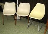 4 Retro chairs, 3 pictured here, 4th chair base matches one at right 