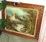 Framed oil on canvas