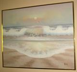 Noel signed, large oil on canvas