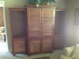 Louvered Entertainment Center - $ 300.00