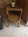Wicker Step End Table - $ 30.00