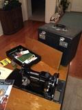 Singer Featherweight with table.