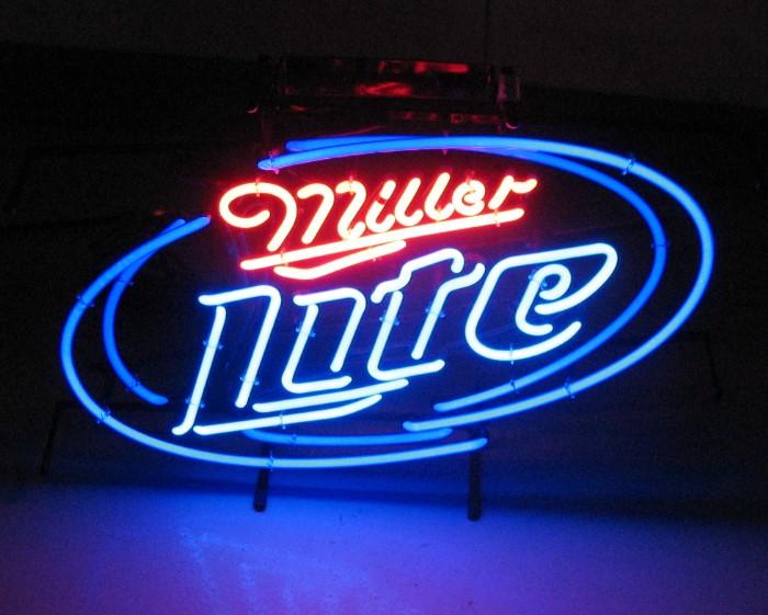 Miller Lite Beer Sign Neon
