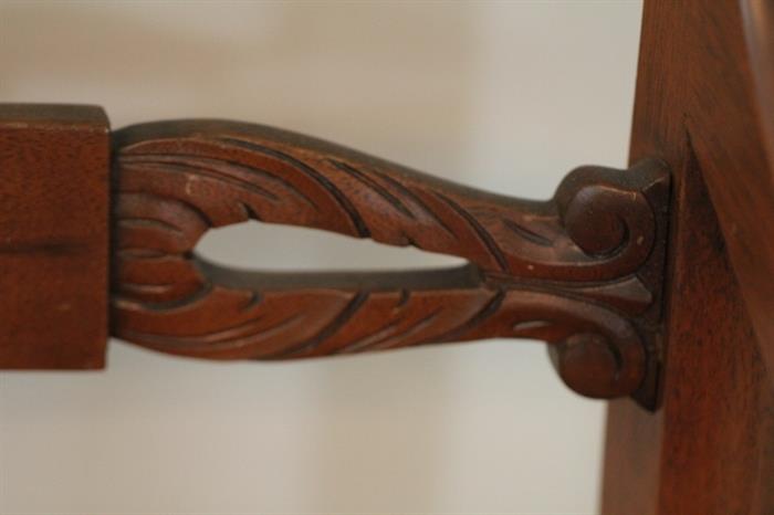Carved detail on chair