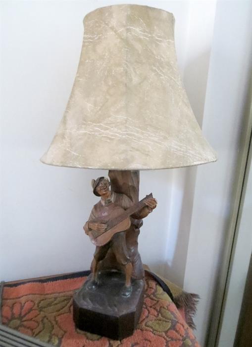 Carved lamp from the Alps
