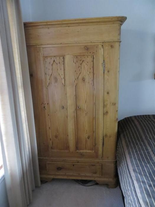 Vintage pine armoire...stands approx. 6' tall