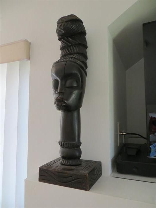 Hand carved African bust...tribal woman