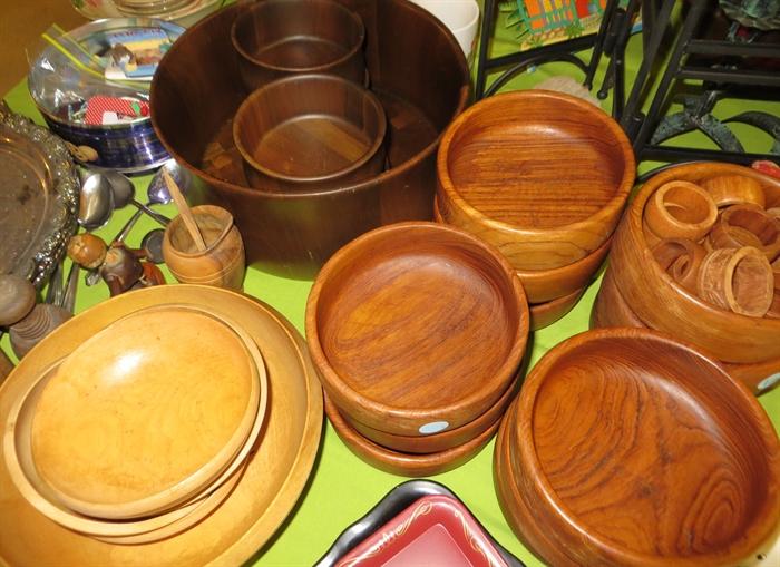 Carved wood bowls