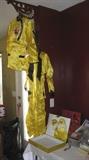 Oriental robe, PJ's and shoes - plus the box they came in.  All in great condition.