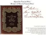 Signed Vincent Price cook book.