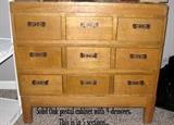 9-drawer Oak chest.  Comes in 5 parts