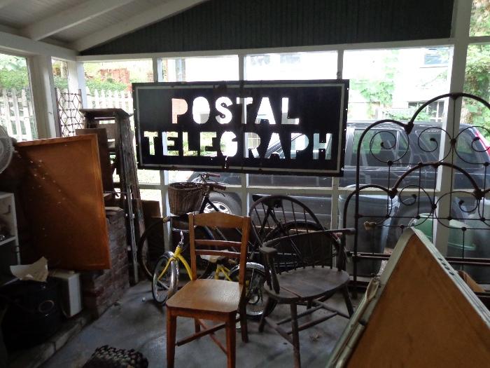 Super cool vintage Postal Telegraph sign.