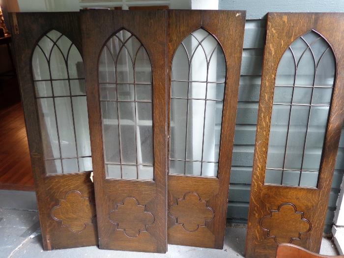 Gorgeous antique church window panels. 