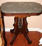 Marble top lamp table
