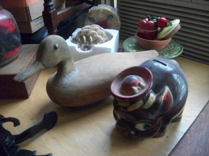Carved Duck, Piggy Bank