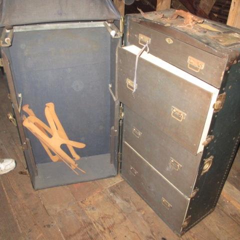 wardrobe travel steamer chest foot locker