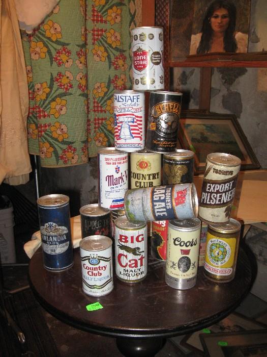 vintage beer cans