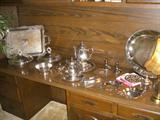 Silverplate serving pieces