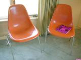 Herman Miller chairs, Ca. 1961. Purple on chair is the 1961 illustrated price list, copyright 1960