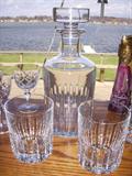 Baccarat decanter and 2 tumblers