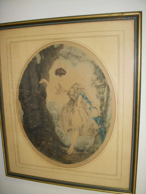 1927 Signed ICART print "The Hiding Place"