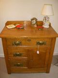 Oak chest or commode