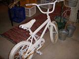 White painted child's bike. Unusual small size