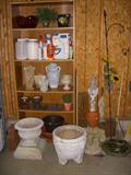 Cement urns and other garden items
