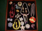 A sampling of the costume jewelry, some is signed. There is more costume than shown here....MUCH more!