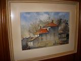 Grand Rapids artist, Reynold Weidenaar watercolor dated 1958. Sight size: 14" x 21"