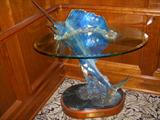 Table/Sculpture entitled "Blue Water Dancing" by Florida Keys artist and sculptor Kendall VanSant