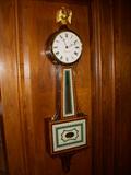 E. Howard comtemporary banjo clock, 8-day weight driven time only movement