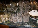 Glassware etched with African wildlife