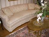 Sofa from Klingman's. Coffee table attributed to LaBarge