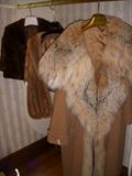 Left: Mahogany mink cape
Middle: Autumn haze mink stole
Right: Cashmere coat with Canadian lynx collar
