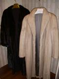 Left: Ranch full length mink
Right: Azurene full length mink coat