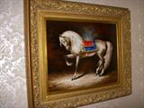 Framed artwork of Lipizzaner horse