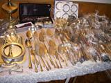 Assorted silverplate flatware, etc.
