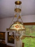 Ca. 1890 Hanging Lamp, complete.  Has been electrified and is ready for your home.  The buyer must remove this during regular sale hours