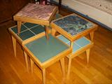 Small tables with tile tops