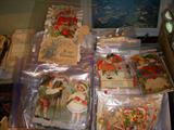 Vintage Valentines and Christmas paper items