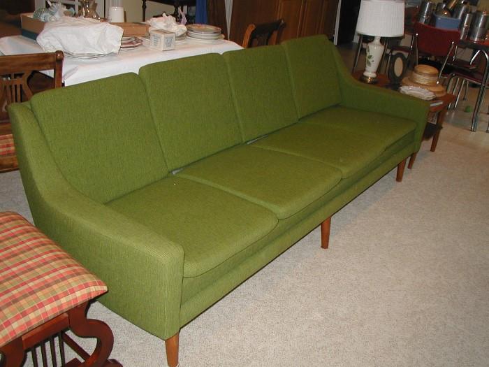 Scan Art couch purchased in 1969 has original 100% wool coverings - near mint condition